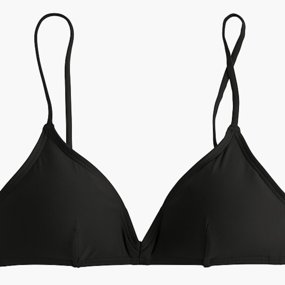 J.Crew French Cut Bikini Top, Black